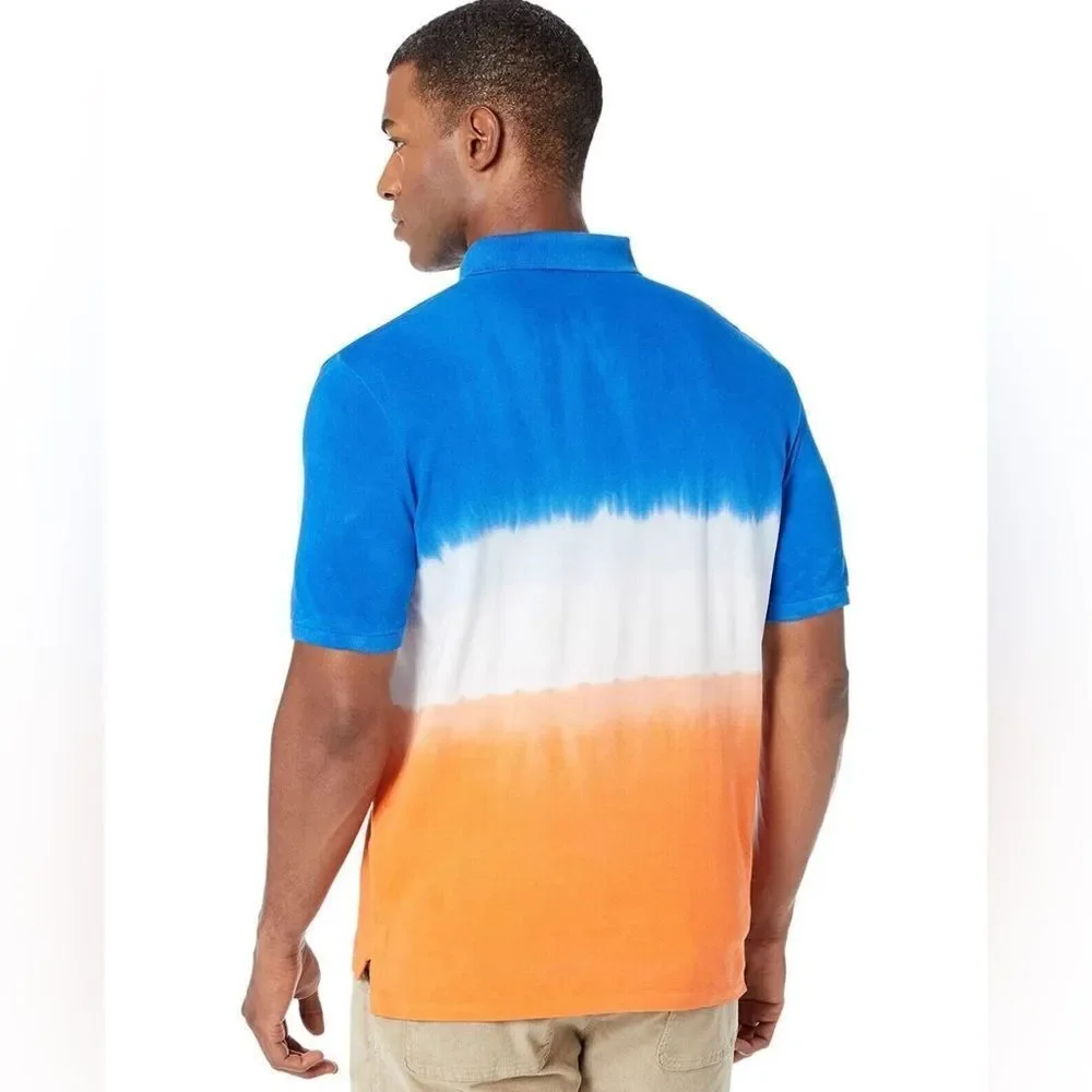 Polo Ralph Lauren Men's Blue Classic-Fit Multi Tie-Dye Polo Shirt